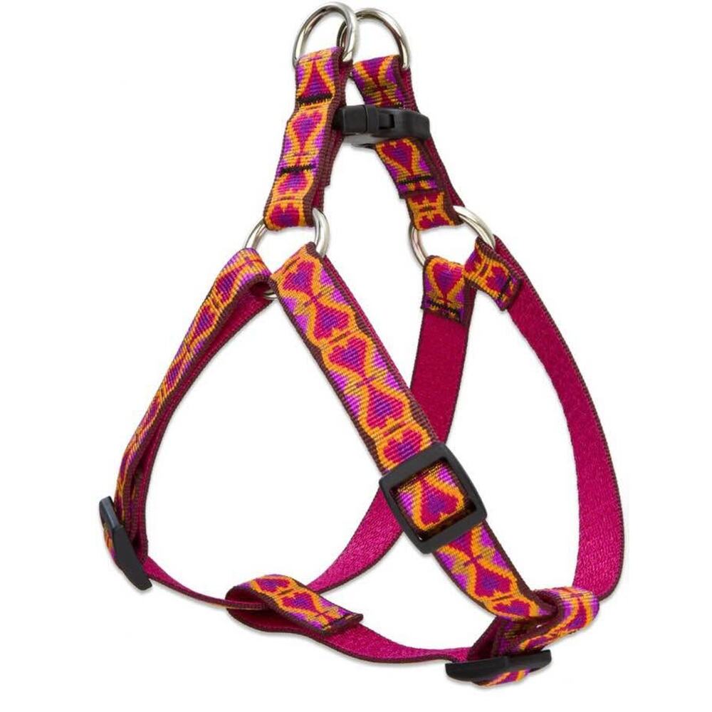 LupinePet Originals 3/4" Heart to Heart Design 15-21" Girth Step In Harness